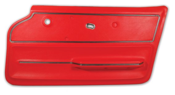 Door Panel- Red Convertible W/Trim RH For 1967 Corvette