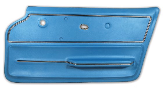 Door Panel Bright Blue Convertible W/Trim RH For 1967 Corvette