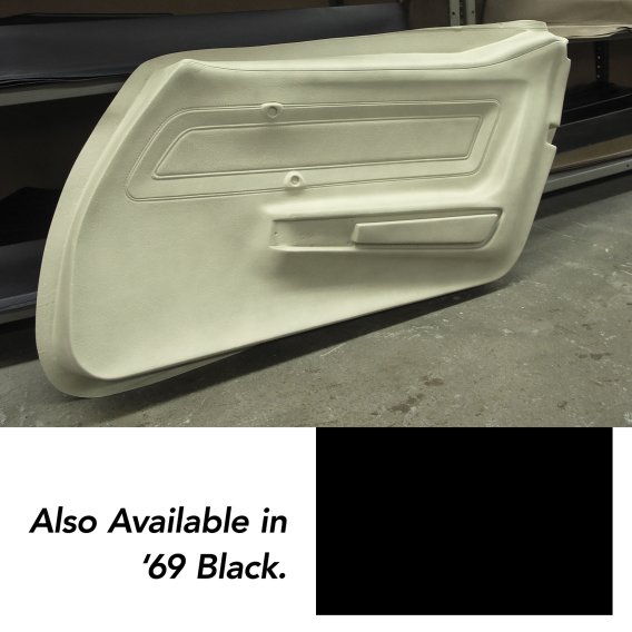 Door Panel Skin- Black LH For 1969 Corvette
