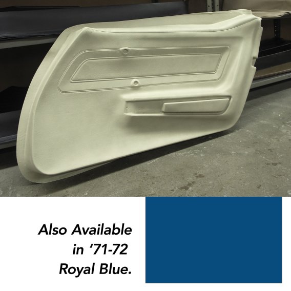 Door Panel Skin- Royal Blue LH For 1971-1972 Corvette