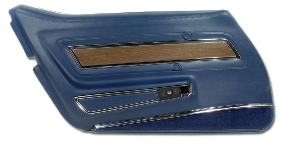 Door Panel- Royal Blue Deluxe LH For 1971-1972 Corvette