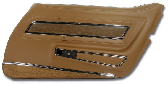 Door Panel- Dark Saddle Deluxe RH For 1973 Corvette