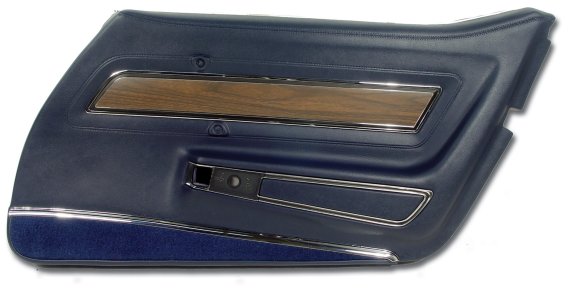 Door Panel- Dark Blue Deluxe RH For 1973-1975 Corvette