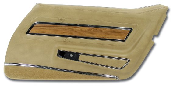 Door Panel Buckskin Deluxe W/Teak Insert RH For 1976 Corvette