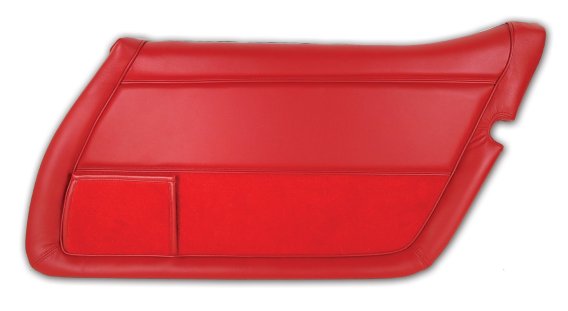 Leather Door Panel- Red RH For 1981 Corvette