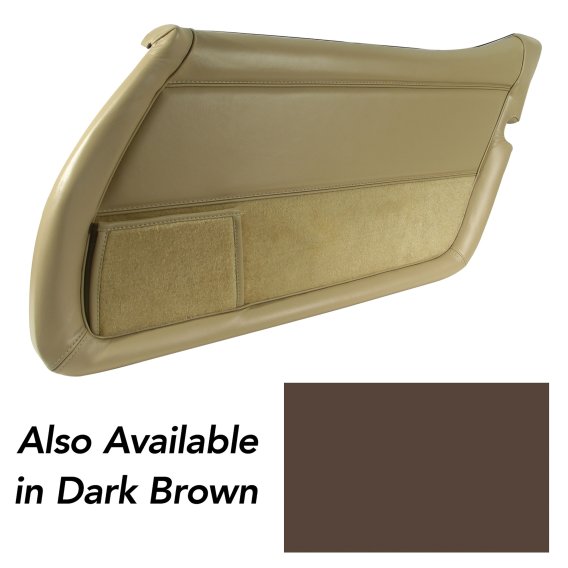 Leather Door Panel- Dark Brown RH For 1978 Corvette