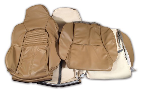 Leather-Like Vinyl Seat Covers Beige Standard For 1994-1996 Corvette