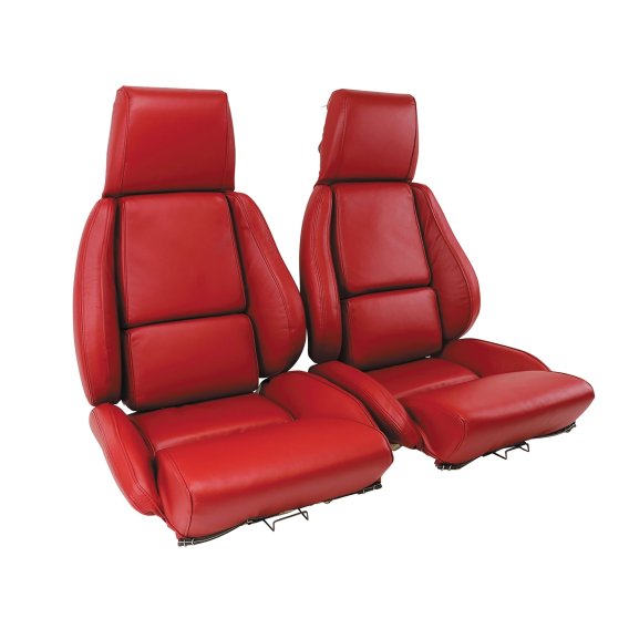 468874 Mounted Leather-Like Vinyl Seat Covers Blue Standard No-Perforations For 86-88 Corvette