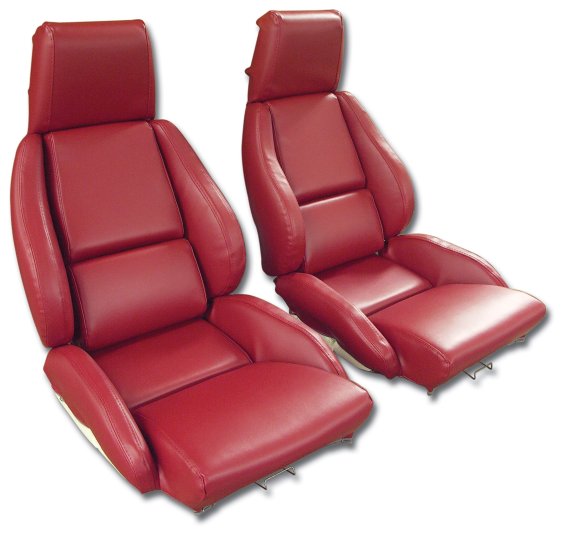 468674 OE Style 100% Leather Sport Seat Covers W/O Perforated Inserts Blue For 86-88 Corvette