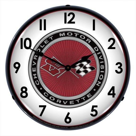 LED Clock W/C3 Logo For 1968-1982 Corvette