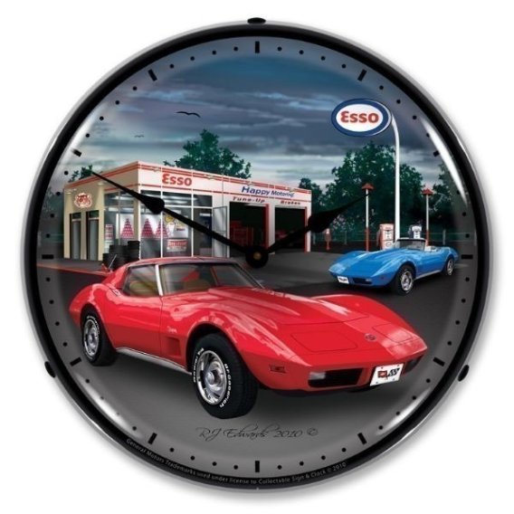 LED Clock- Esso Shop For 1974 Corvette