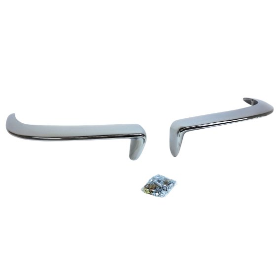 Rear 2Pc Chrome Bumper Kit W/Hardware For 1963-1967 Corvette