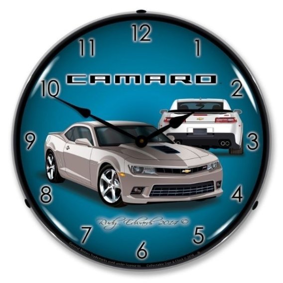 LED Clock- SS Silver Ice For 2014 Chevrolet Camaro