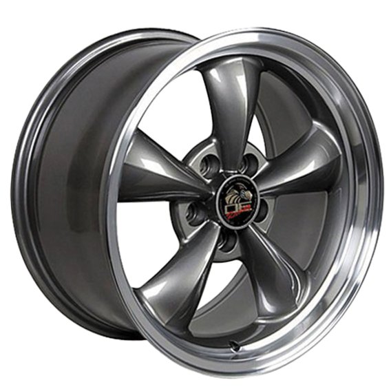 Bullitt Wheel Anthracite Machined Lip 18x9 For 1994-2004 Mustang