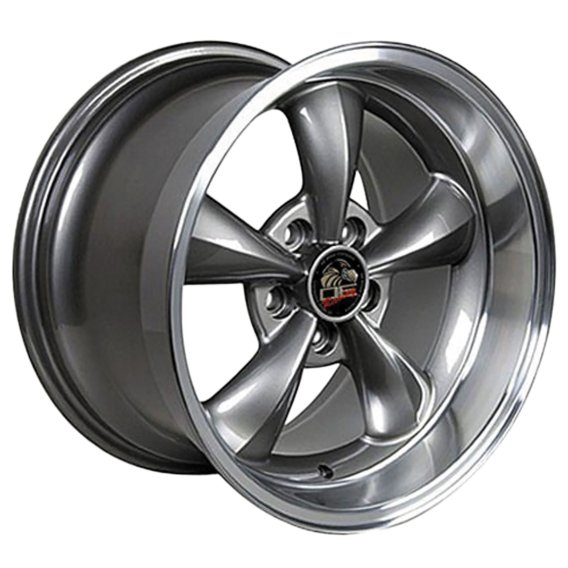 Bullitt Wheel Anthracite Machine Lip 18x10 Rears Only For 94-04 Mustang