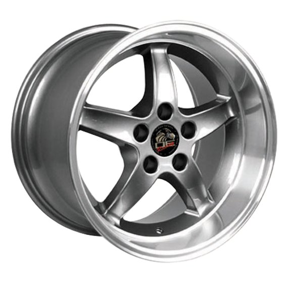 Cobra R Deep Dish Wheel Gunmetal Machined Lip 17x105 Rears Only For 1994-04 Mustang