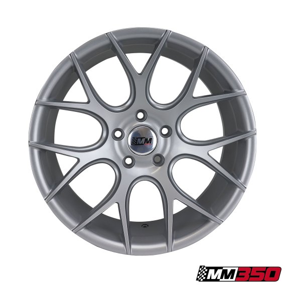 MM350 18x8/9 Staggered Wheel Set Silver For 1979-2014 Mustang