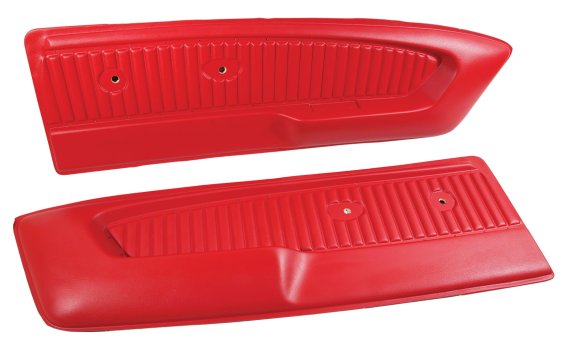 Deluxe Door Panels - Bright Red For 1964-1966 Ford Mustang