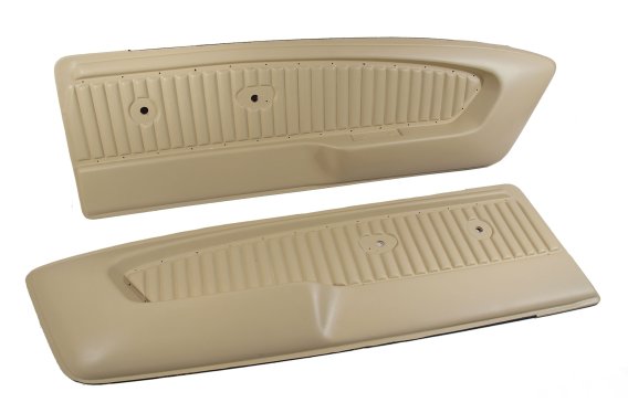 Deluxe Door Panels - Parchment For 1964-1966 Ford Mustang