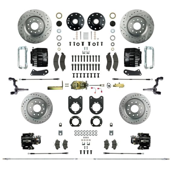 1964-1967 Chevrolet Chevy II Front and Rear Brake Conversion Kit The Right Stuff AFXSD53CS