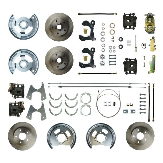 1955-1957 Chevrolet One-Fifty Series Front and Rear Brake Conversion Kit The Right Stuff FSC554SD...