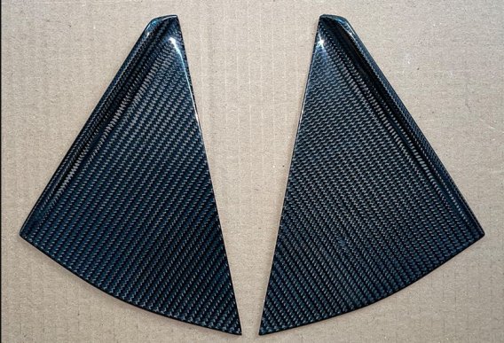 2020-2024 C8 Corvette High Gloss Carbon Fiber B-Pillar for Convertible - Pair