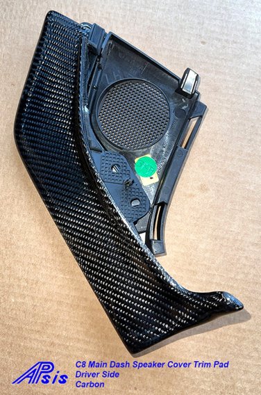 2020-2024 C8 Corvette High Gloss Carbon Fiber Driver Side Dash Speaker Cover Replacement