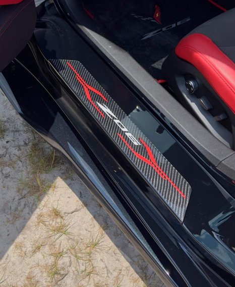 2023-2025 C8 Corvette Z06 Carbon Fiber Sill Plates