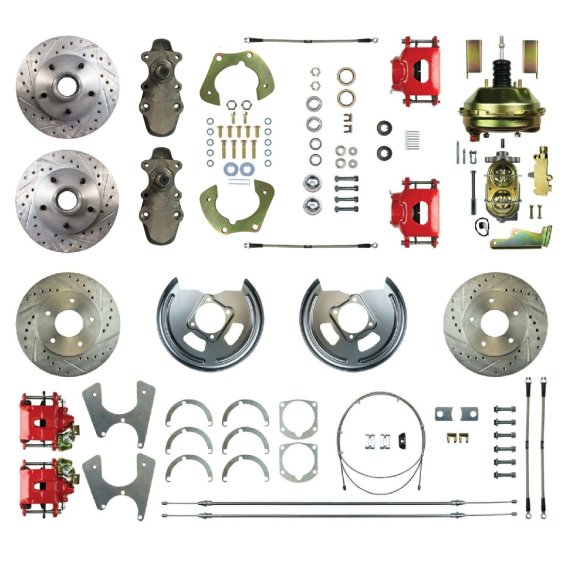 1955-1957 Chevrolet One-Fifty Series Front and Rear Brake Conversion Kit The Right Stuff FSC554DC...