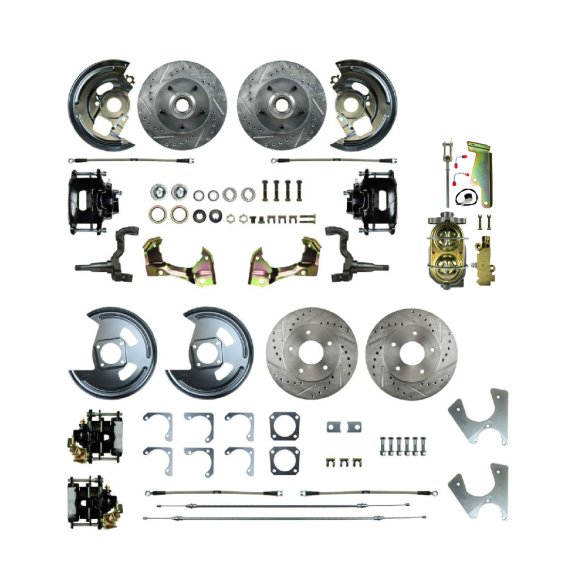 1968-1968 Chevrolet Chevy II Front and Rear Brake Conversion Kit The Right Stuff AFXSD45CS