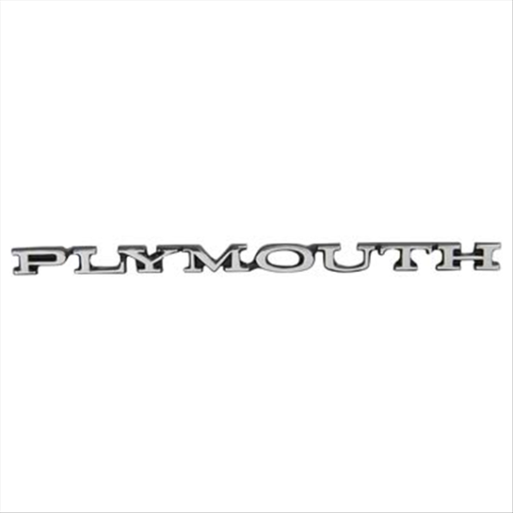 1973-1974 Plymouth B-Body Header Panel Emblem - 5.5" Long, Adhesive Backed OEM-Style Replacement