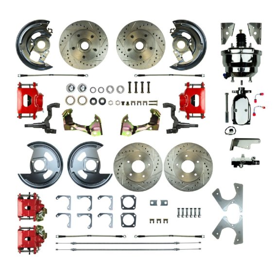 1967-1971 Oldsmobile 442 Front and Rear Brake Conversion Kit The Right Stuff AFXDC46CZX