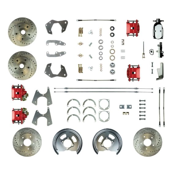 1965-1968 Chevrolet Biscayne Front and Rear Brake Conversion Kit The Right Stuff FSC654SDCZX