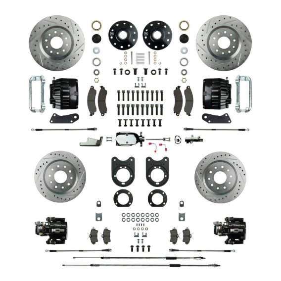 1968-1968 Chevrolet Chevy II Front and Rear Brake Conversion Kit The Right Stuff AFXSD55CSX