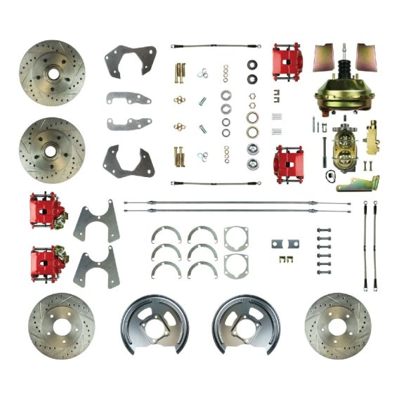 1965-1968 Chevrolet Biscayne Front and Rear Brake Conversion Kit The Right Stuff FSC654DCCZ