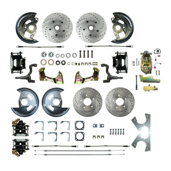 1967-1967 Pontiac Firebird Front and Rear Brake Conversion Kit The Right Stuff AFXSD42CS