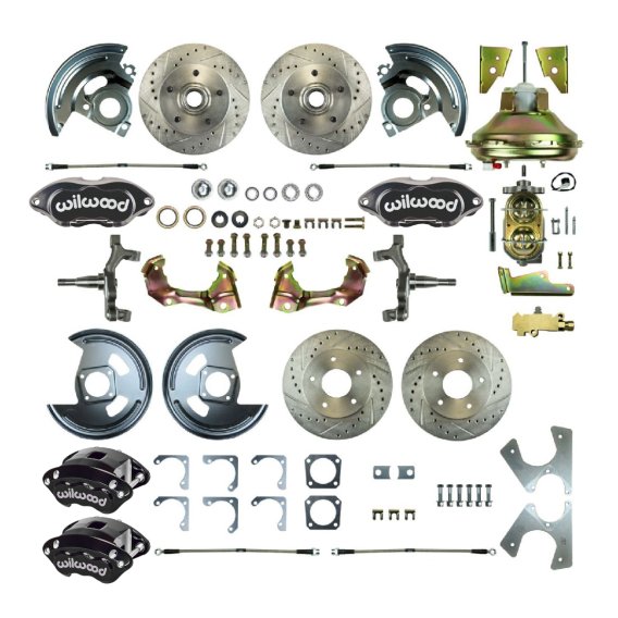 1967-1967 Pontiac Firebird Front and Rear Brake Conversion Kit The Right Stuff AFXDC22DS