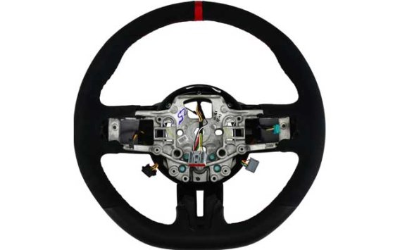 2015-2019 Ford Mustang GT350 D Style Steering Wheel with Red Trim