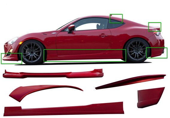 2013-2015 Scion FR-S 7-Piece Complete Body Kit - KB21022F Stillen Exterior Styling