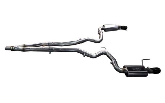 2015-2017 Ford Mustang EcoBoost KOOKS Catback Exhaust w/Black Tips