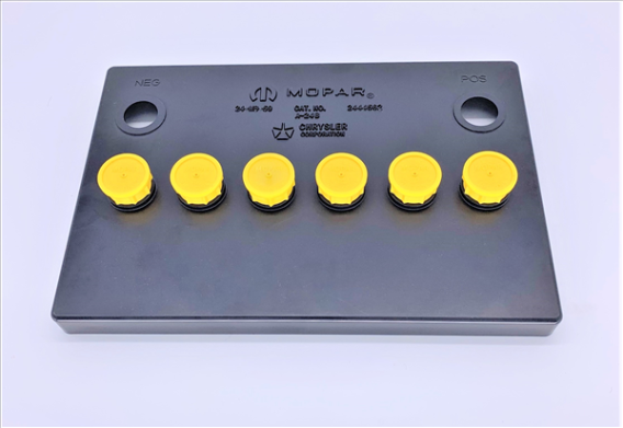 Group 24 Battery Cover with Yellow Caps - Fits 1966-1974 Chrysler Models