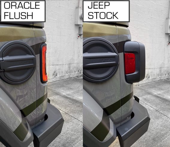 ORACLE Lighting Black Series Flush Mount LED Tail Lights for Jeep Wrangler JL