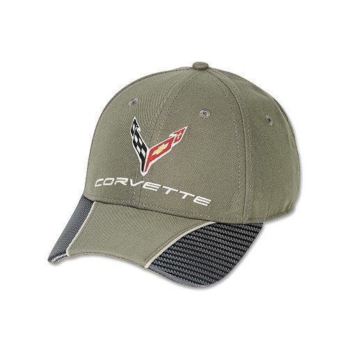 2020-2022 C8 Corvette Ralph White Carbon Fiber Contrast Cap