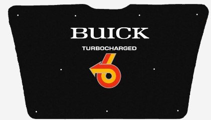 1982-1987 Buick Grand National Replacement Hood Liner w/Color Logo Emblem