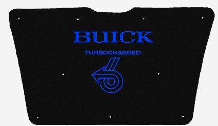 1982-1987 Buick Grand National Replacement Hood Liner w/Color Logo Emblem