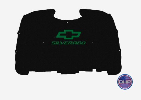 2003-2005 Chevy Silverado Replacement Hood Liner w/Color Logo Emblem