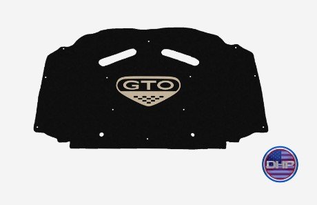 2005-2006 Pontiac GTO Replacement Hood Liner w/Color Logo Emblem