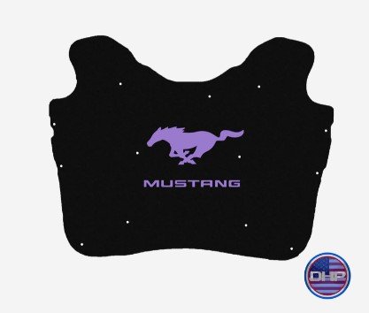 2005-2009 Mustang Replacement Hood Liner w/Color Logo Emblem