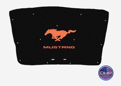 2010-2014 Mustang Replacement Hood Liner w/Color Logo Emblem