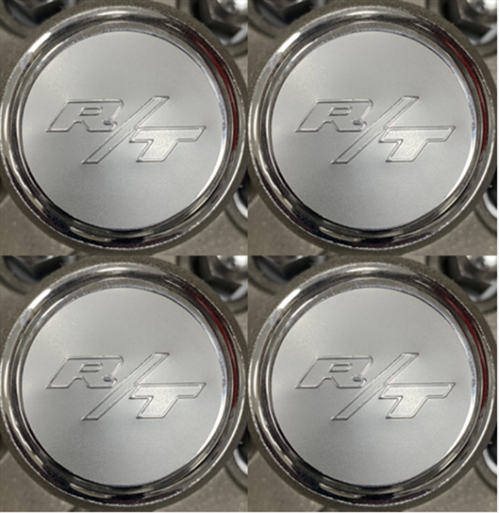 Mopar R/T Logo Center Cap Inserts - Set of 4 for Rallye Wheel Center Caps